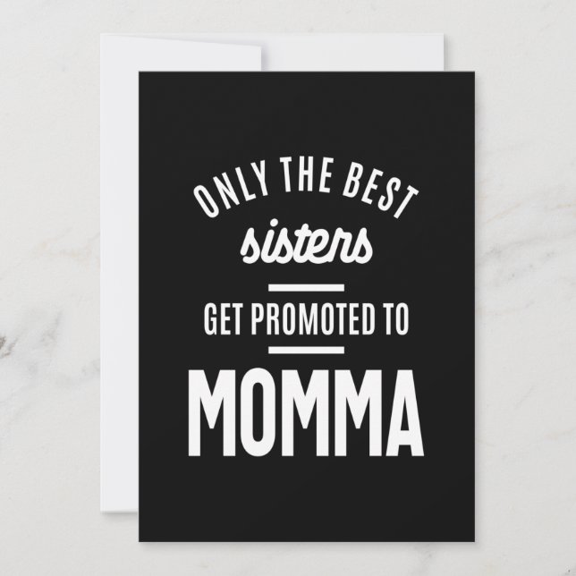 Nur die besten Sisters werden für Momma beworben Dankeskarte (Vorderseite)