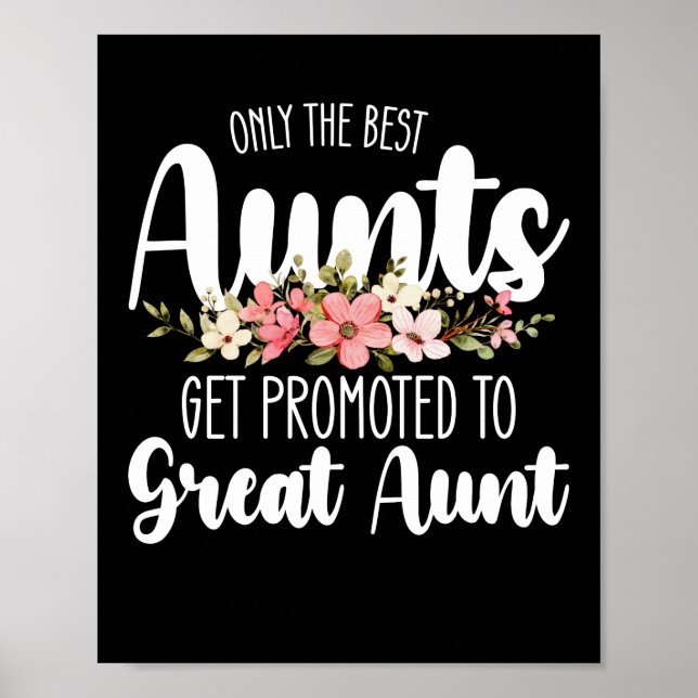 Nur die besten Tanten werden auf große Tante gewor Poster (Vorne)