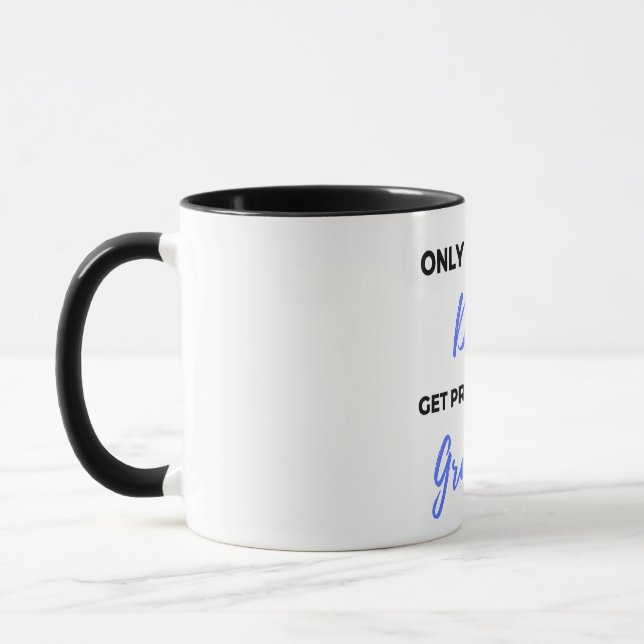 Nur die besten Vater werden für Großvater schwarz  Tasse (Links)