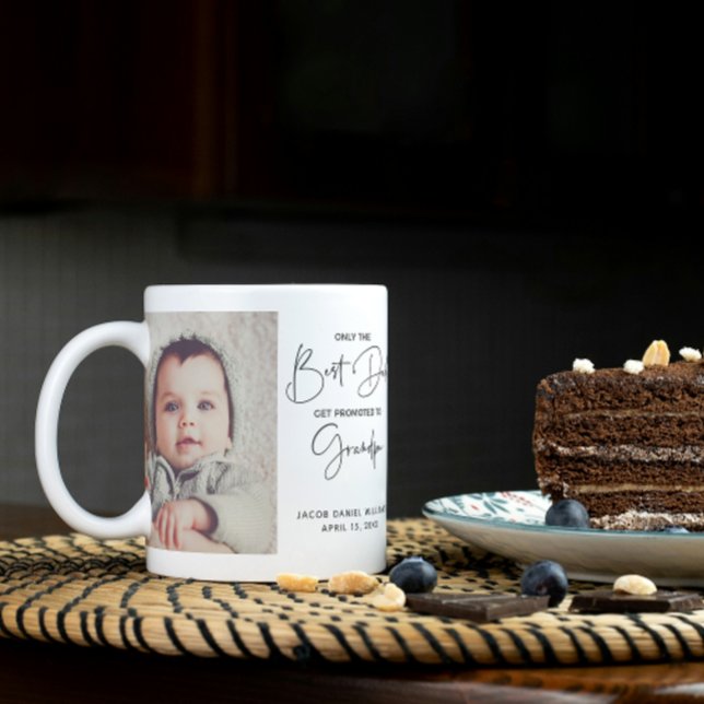 Nur die besten Vater werden für Opa 2 Foto beworbe Kaffeetasse (Easily personalize this photo collage mug for a Father's Day gift he'll treasure)