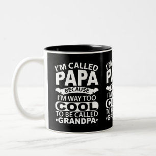 Nur die besten Väter werden zum Großvater-Oma-Mari Zweifarbige Tasse