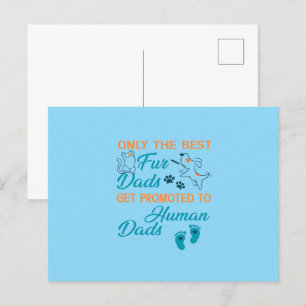 Nur die besten vier Vater werden für menschliche V Postkarte