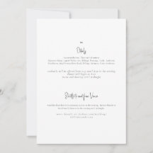 Nur die Einladung für die Hochzeitsfeier