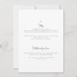 Nur die Einladung für die Hochzeitsfeier