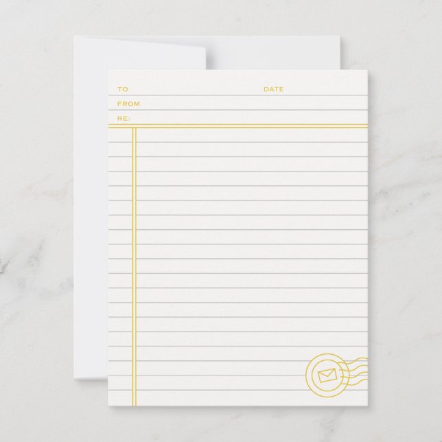 Nur die Fakten Stationery - Marigold Einladung (Vorderseite)