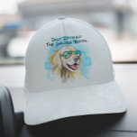 Nur die goldene Jahre in der sonnigen Pun-Rente zu Truckerkappe<br><div class="desc">Ein lustiges Ruhestandsgeschenk mit einem coolen Goldenen Retriever an einem tropischen Strand. Originelles Design aus einer unserer handbemalten Aquarellfarben.</div>