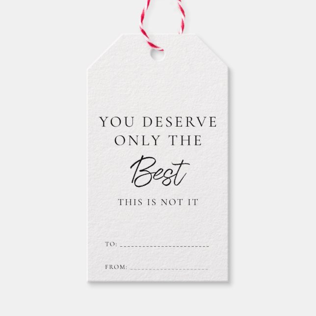 Nur die schönsten Weihnachten Geschenkanhänger (Vorderseite)