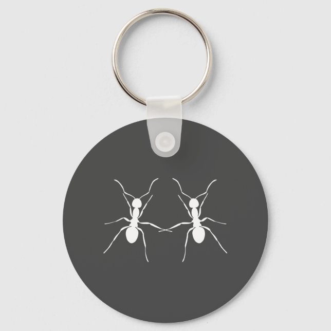 Nur die Zwei von uns. Fun Ant Paar Design Schlüsselanhänger (Vorderseite)