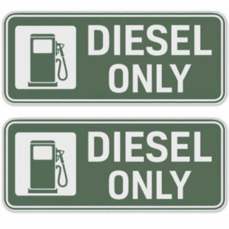 Nur Dieselkraftstoff Aufkleber