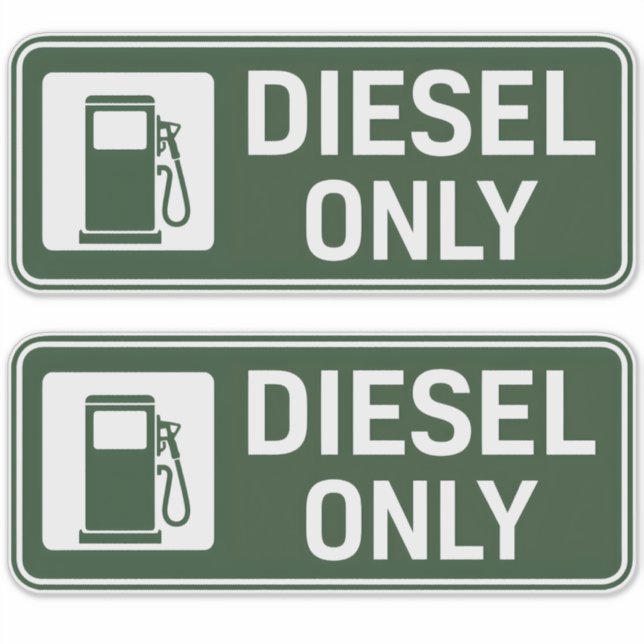 Nur Dieselkraftstoff Aufkleber (Vorderseite)