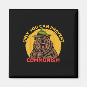 Nur du kannst kommunistisches Camping-Bär-Shirt ve Magnet