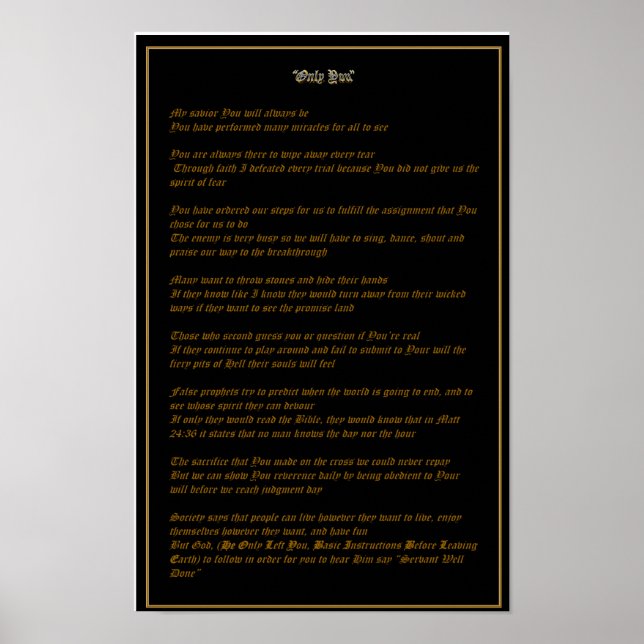 Nur Du - Poster (Vorne)