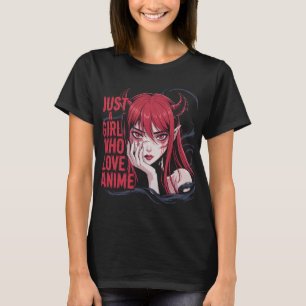 Nur Ein Anime-Mädchen Mit Gothic-Dämon-Vibes T-Shi T-Shirt