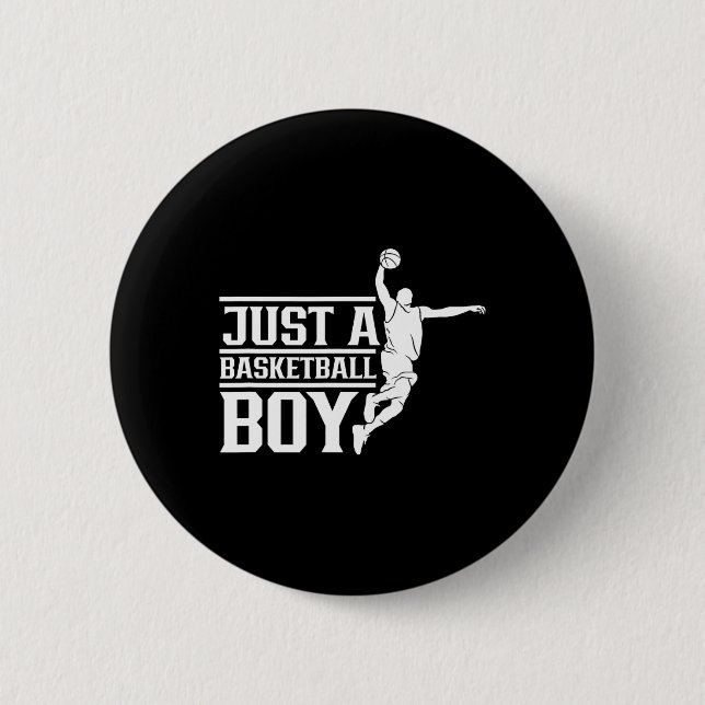 Nur ein Basketball Boy Coach Team Match Button (Vorderseite)