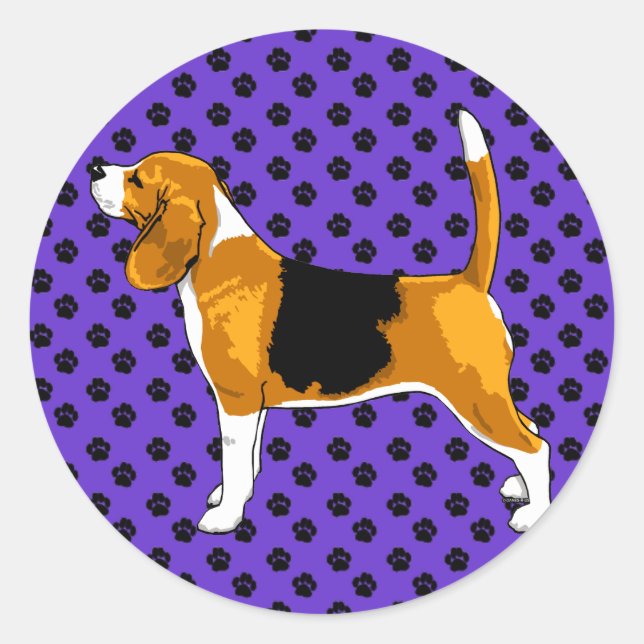 Nur ein Beagle Runder Aufkleber (Vorderseite)