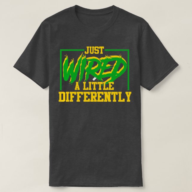Nur ein bisschen anders für Girls Boys ADH verkabe T-Shirt (Design vorne)