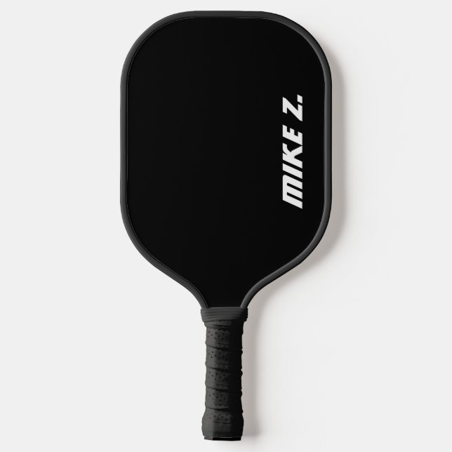 Nur ein Black Pickleball Paddle mit modernem Namen (Rückseite)