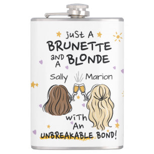 Nur ein brünetter und ein blonder Individuelle Nam Flachmann