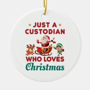 Nur ein Custodian, der Weihnachten Lieben Keramik Ornament