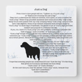 Nur ein Dog Zitat - Black Labrador Hund Lover Quadratische Wanduhr