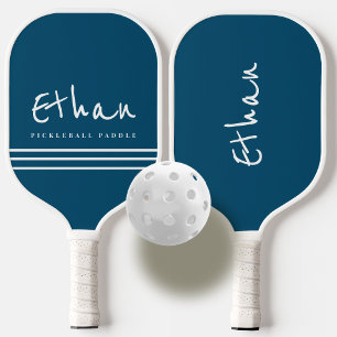 Nur ein einfaches Blue Pickleball Paddel mit Namen Schläger