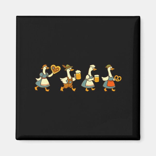 Nur ein Fest Gans Deutsches Bier Prost Trinken  Magnet (Vorne)