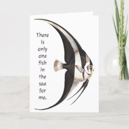 Nur ein Fisch im Meer zum Valentinstag Feiertagskarte