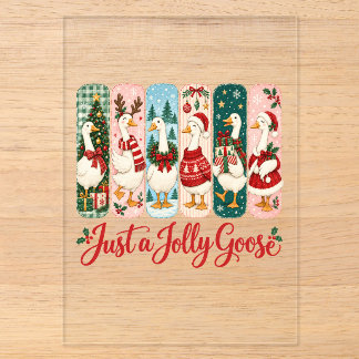 Nur ein fröhlicher Gänse-Weihnachten Acryleinladungen