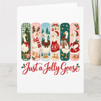Nur ein fröhlicher Gänse-Weihnachten Karte