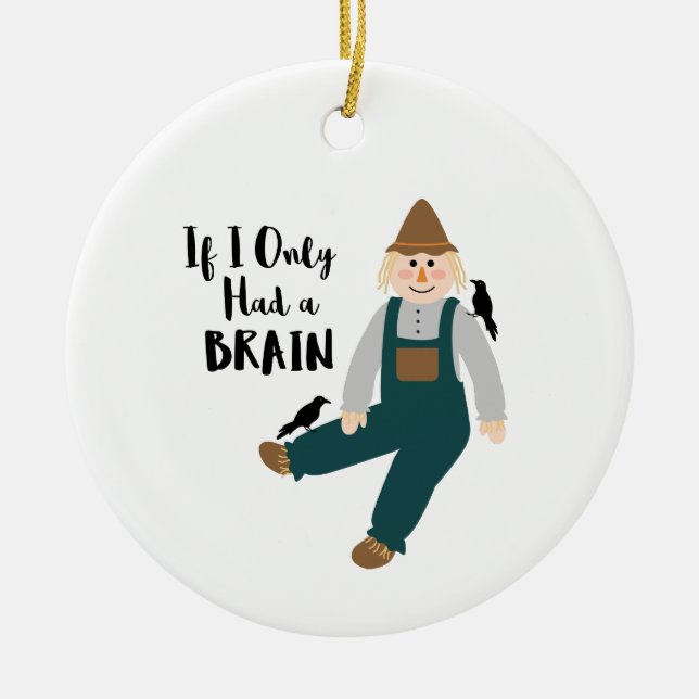 Nur ein Gehirn Keramik Ornament (Vorne)
