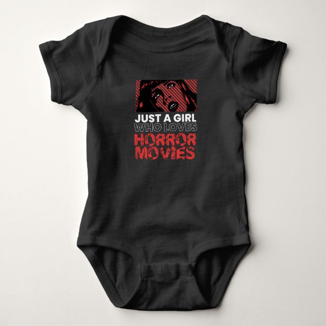 Nur ein Girl-Horror-Film Halloween Baby Strampler (Vorderseite)