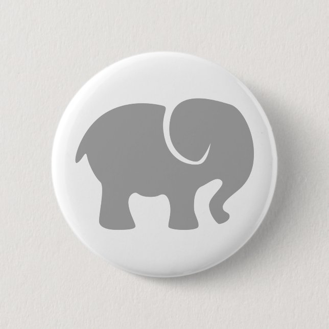 Nur ein grauer Elefant Button (Vorderseite)