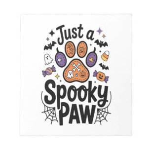 Nur ein gruseliger Pfoten-PNG, Hund Halloween Notizblock