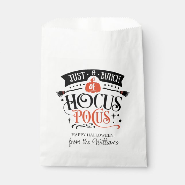 Nur ein Haufen Hocus Pocus Typografy Gefallen Tasc Geschenktütchen (Vorderseite)