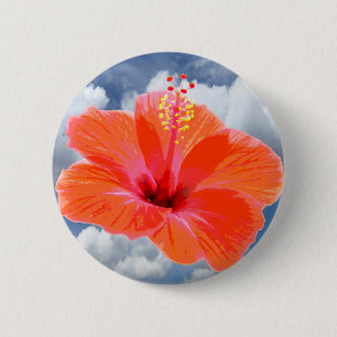 Nur ein Hibiskus Blossom + Ihr Text & Ideen Button