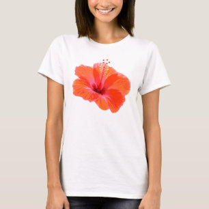 Nur ein Hibiskus Blossom + Ihr Text & Ideen T-Shirt