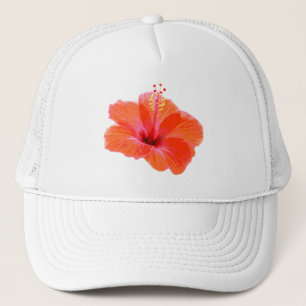 Nur ein Hibiskus Blossom + Ihr Text & Ideen Truckerkappe