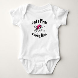 Nur ein Hintern der Piratenjagd - farbenfroher ros Baby Strampler