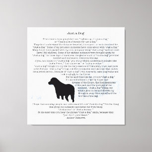 Nur ein Hund Zitat - Schwarzer Labrador - Hundelie Leinwanddruck