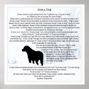Nur ein Hund Zitat - Schwarzer Labrador - Hundelie Poster