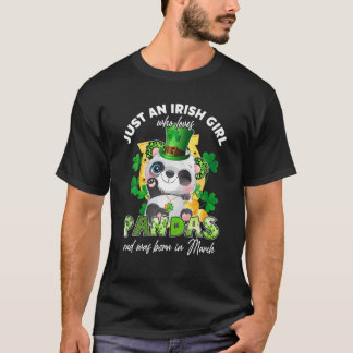 Nur ein irisches Mädchen, das Pandas Lucky März Bi T-Shirt