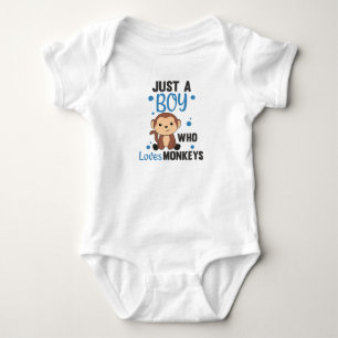 Nur ein Junge, der Affen Liebe Baby Strampler