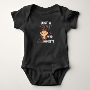 Nur ein Junge, der Affen Liebe Baby Strampler