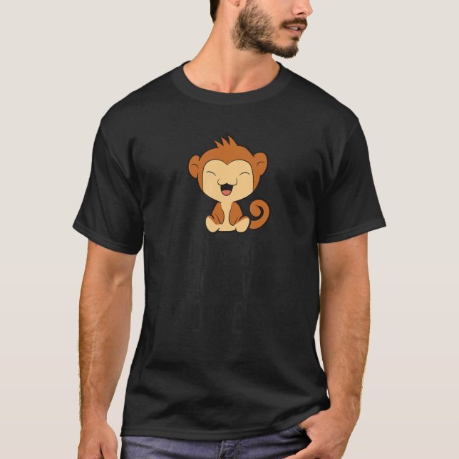 Nur ein Junge, der Affen Lieben Apfelaffen T-Shirt (Vorderseite)