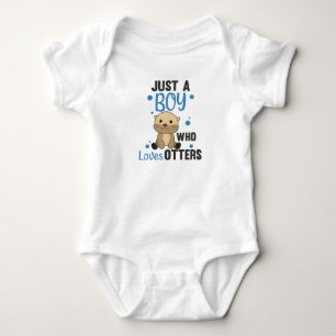 Nur ein Junge, der andere Lieben süß Otter. Baby Strampler