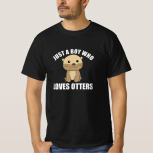 Nur ein Junge, der andere Lieben süß Otter. T-Shirt
