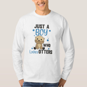 Nur ein Junge, der andere Lieben süß Otter. T-Shirt