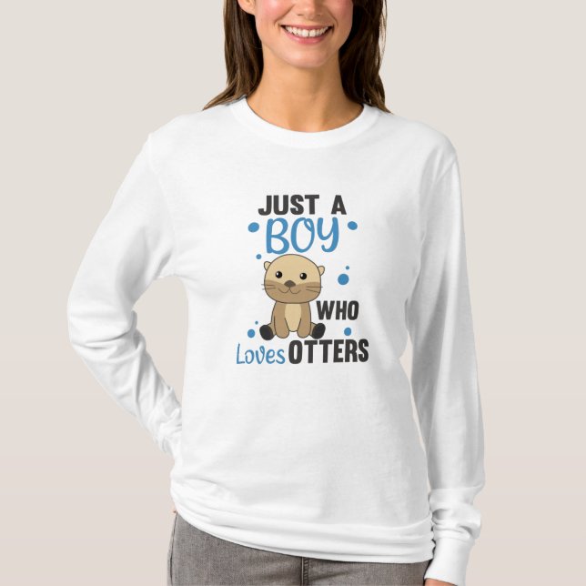 Nur ein Junge, der andere Lieben süß Otter. T-Shirt (Vorderseite)