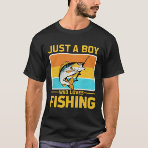 Nur ein Junge, der Angeln lustig Byss Fisch Fishe T-Shirt