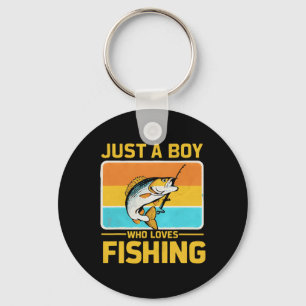 Nur ein Junge, der Angeln lustig Byss Fish Fishe l Schlüsselanhänger